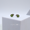 Sterling Silver Classic Tube Set Peridot Studs