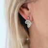 Sterling Silver Filigree Zirconia Africa Earrings