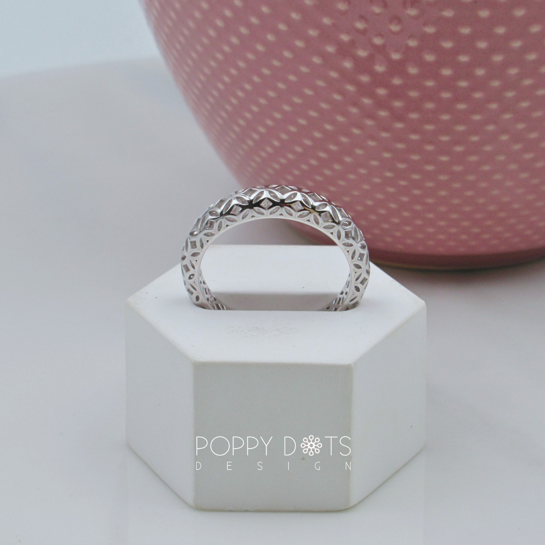 Sterling Silver Filigree Tube Ring