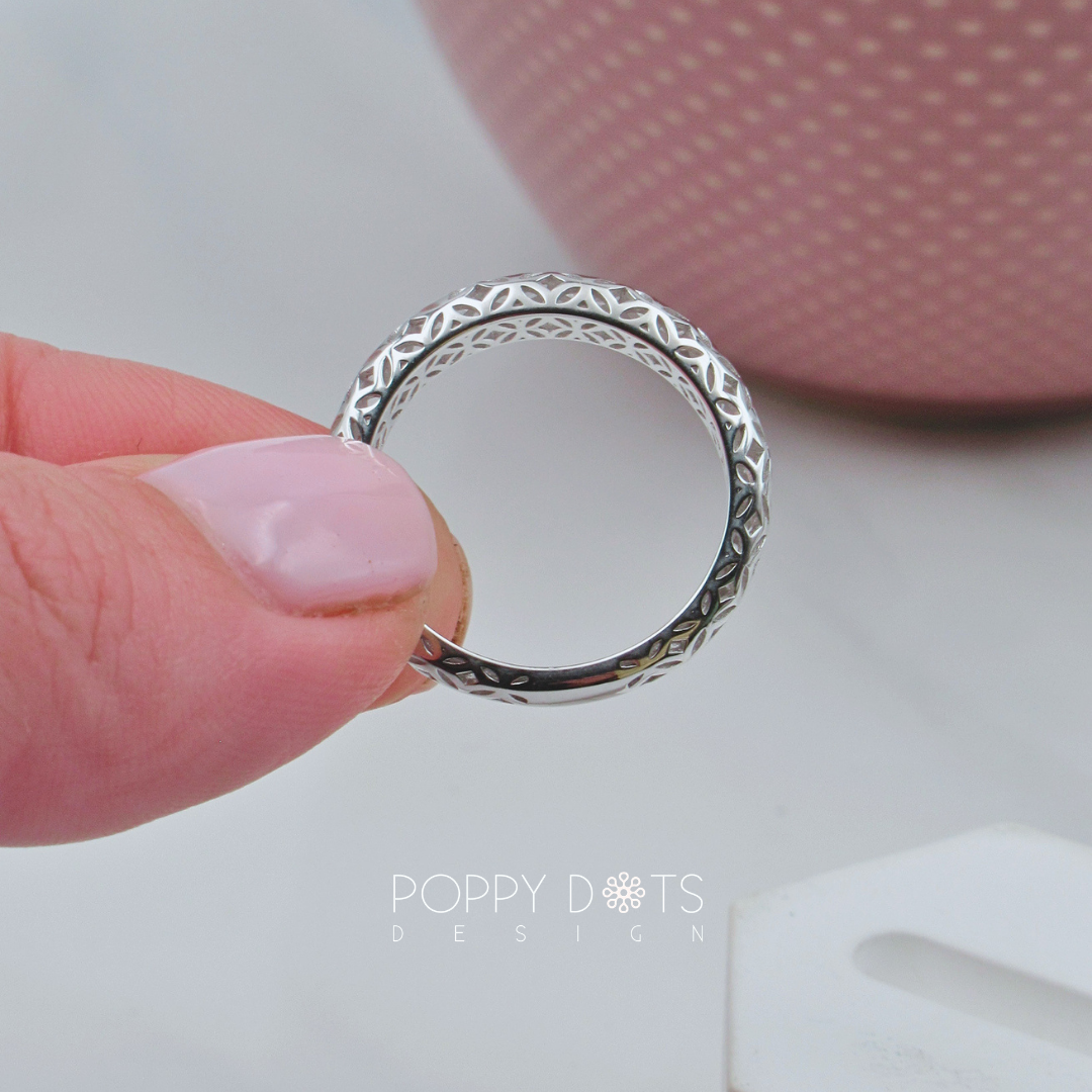 Sterling Silver Filigree Tube Ring