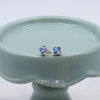 Sterling Silver Tiny Fleur Inlaid Shell Studs