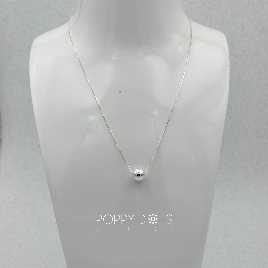 Sterling Silver Floating Ball Necklace