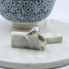 Sterling Silver Flourish Hoop Stud Earrings