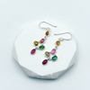 Sterling Silver Flower Tourmaline Earrings