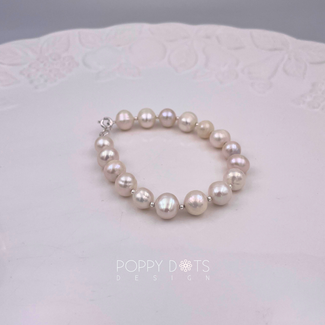 Sterling Silver Classic Freshwater Pearl Bracelet