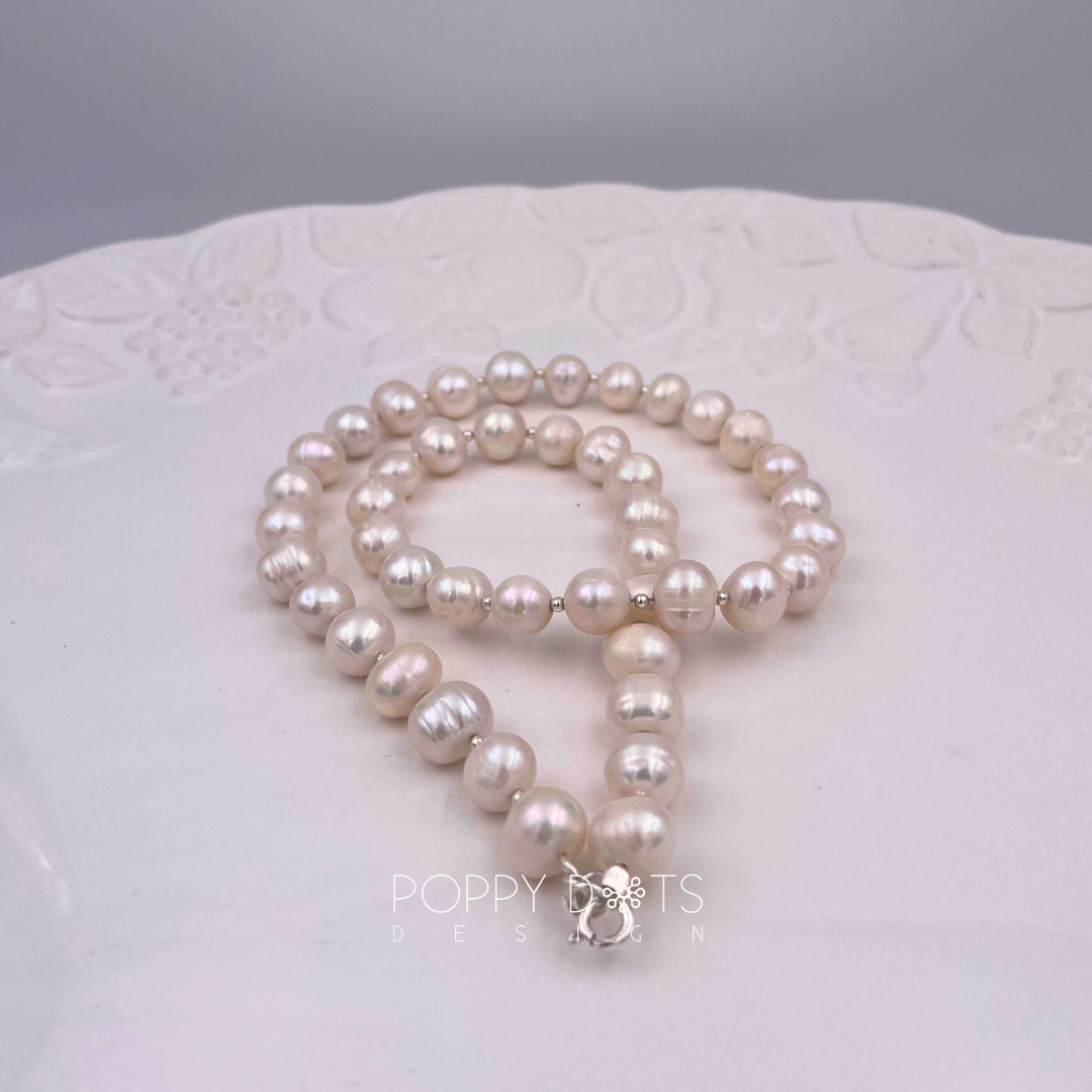 Sterling Silver Classic Freshwater Pearl Necklace