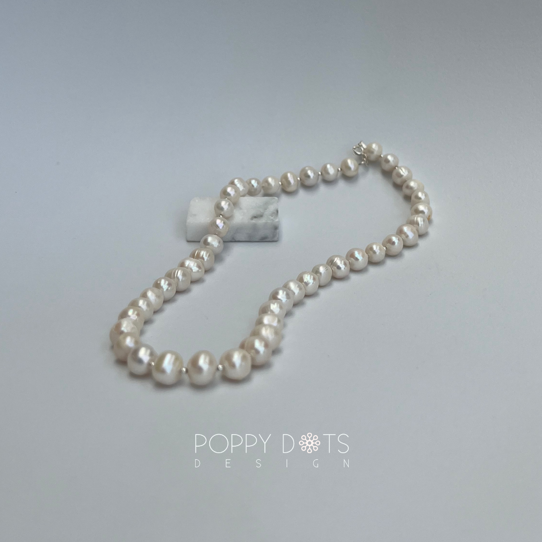 Sterling Silver Classic Freshwater Pearl Necklace