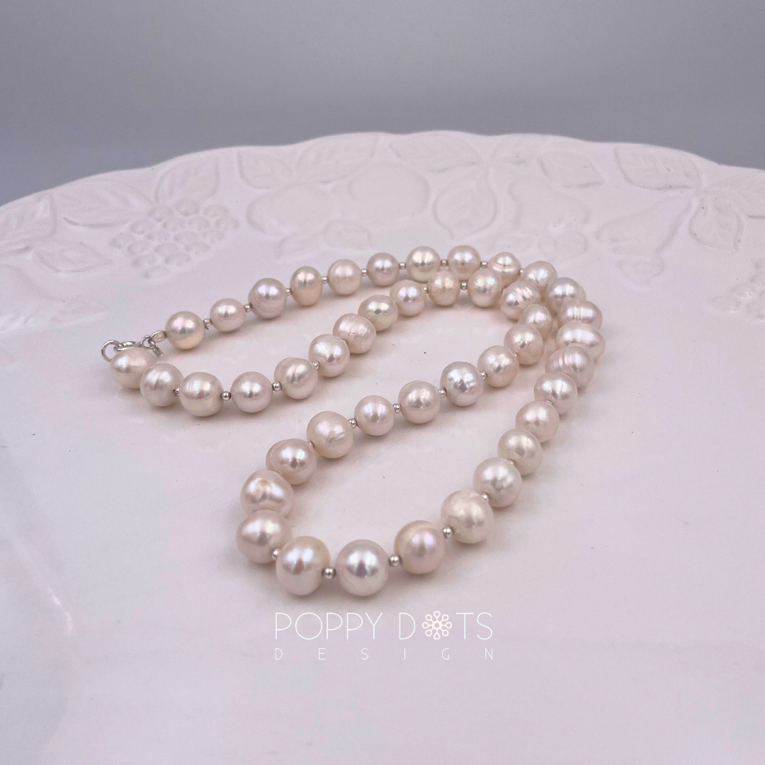 Sterling Silver Classic Freshwater Pearl Necklace