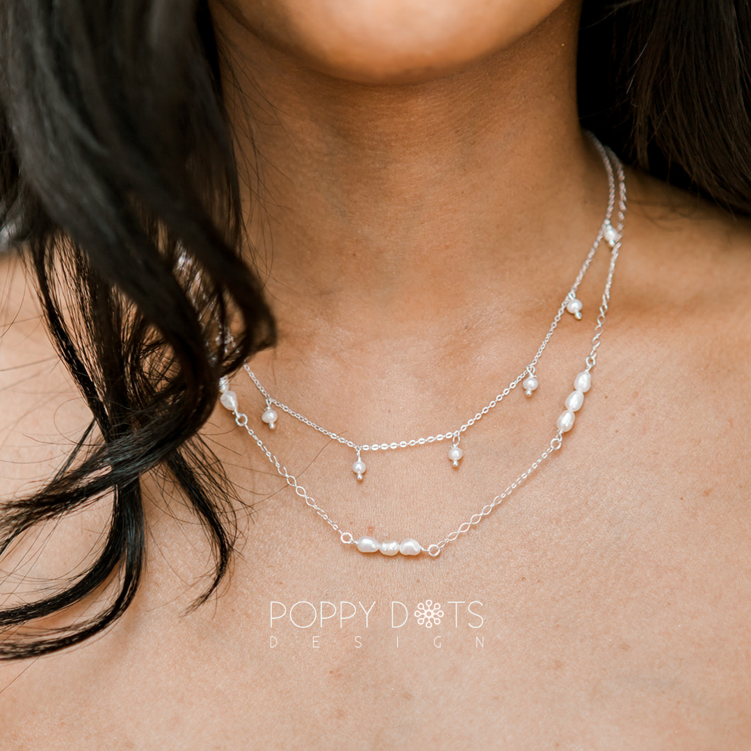 Sterling Silver Dazzle Freshwater Pearl Necklace