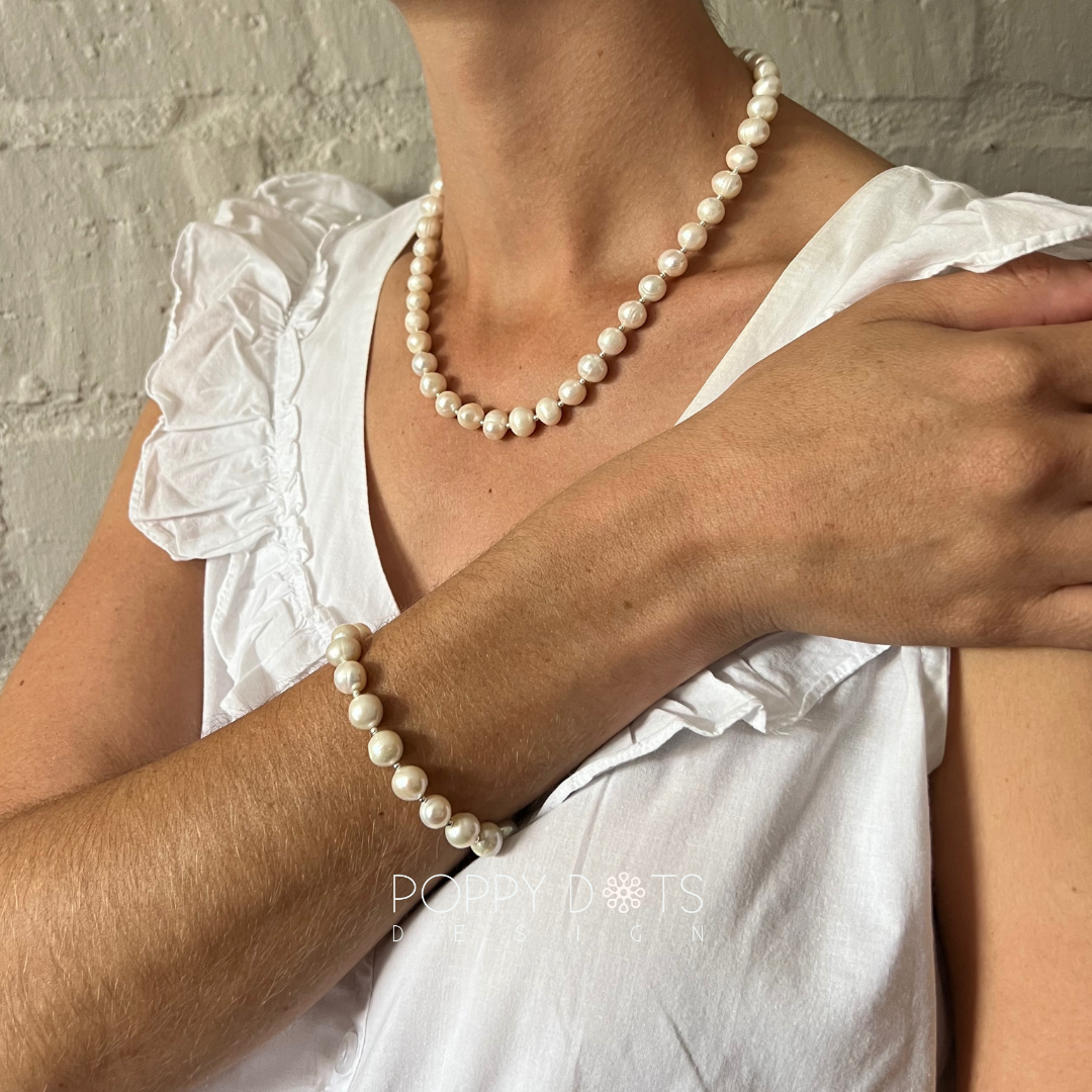 Sterling Silver Classic Freshwater Pearl Bracelet