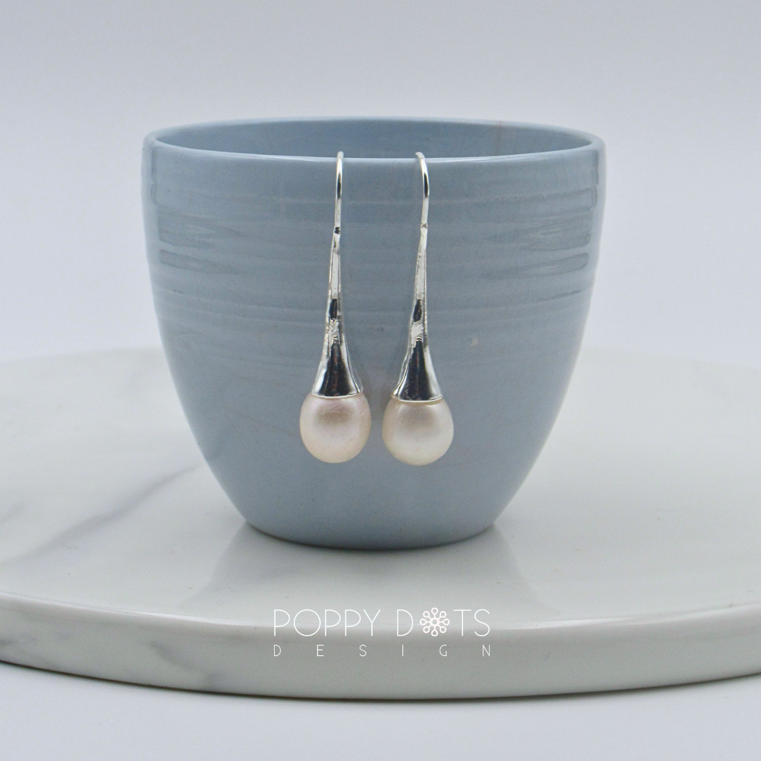 Sterling Silver Freshwater Pearl Sweet Drop Earrings