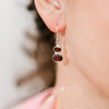 Luxurious Double Oval Garnet Earrings