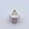 Sterling Silver Elevated Oval Green Amethyst Ring