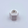 Detailed Sterling Silver Green Amethyst Rectangular Ring