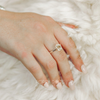 Sterling Silver Elevated Oval Green Amethyst Ring