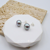 Sterling Silver Grey Freshwater Pearl Studs 10 mm