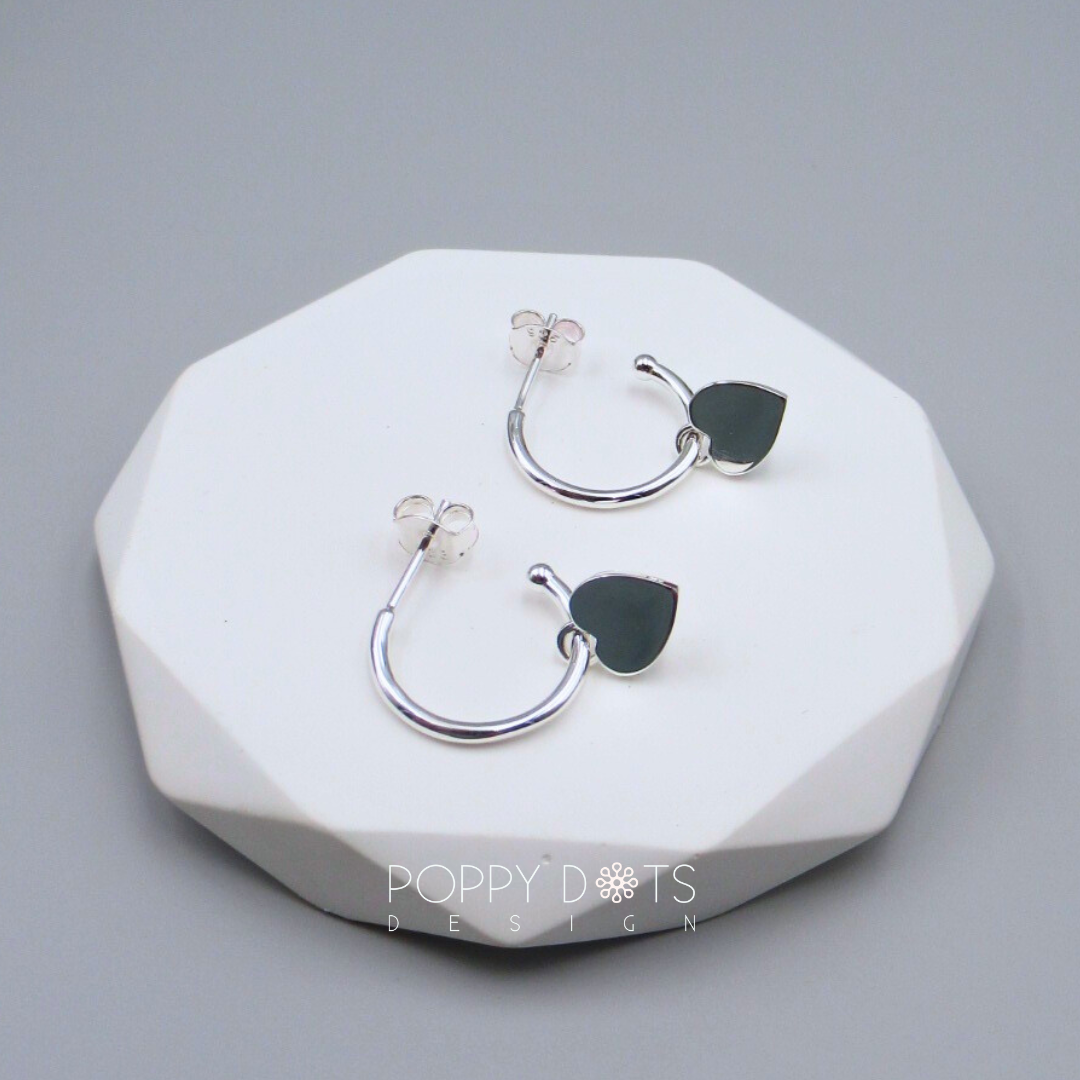 Sterling Silver Pretty Woman Love Hoops
