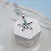 Sterling Silver Starfish Shell Inlaid Pendant