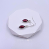 Sterling Silver Garnet Marquise Earrings