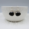 Sterling Silver Modern Black Onyx Earrings