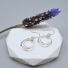 Sterling Silver Modern Circle Earrings