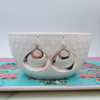 Sterling Silver Modern Double Open Drop Earrings
