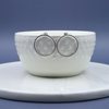 Sterling Silver Modern Open Circle Stud Earrings