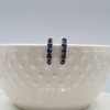 Sterling Silver Sapphire Modern Studs