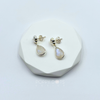 Sterling Silver Teardrop Moonstone Studs