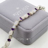 Deluxe Sterling Silver Purple Amethyst and Moonstone Bracelet