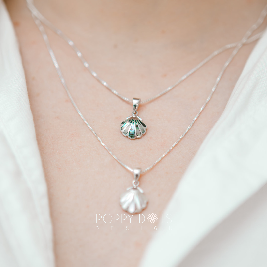 Sterling Silver Inlaid Shell Pendant