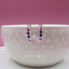 Sterling Silver Multi-Shaped and Coloured Zirconia Hoop Earrings