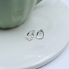 Sterling Silver Open Oval Studs