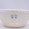 Sterling Silver Fine Oval Blue Topaz Earrings