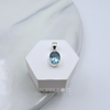 Sterling Silver Blue Topaz Oval Pendant
