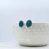 Sterling Silver Oval Copper Turquoise Studs