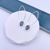 Sterling Silver Oval Mystic Topaz Splendor Hook Earrings