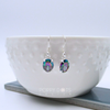 Sterling Silver Oval Mystic Topaz Earrings