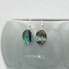 Load image into Gallery viewer, Sterling Silver Oval Shell Earrings