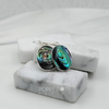 Load image into Gallery viewer, Sterling Silver Oval Shell Earrings