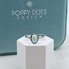 Sterling Silver Oval White Gilson Opal Ring