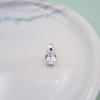 Sterling Silver Oval Zirconia Pendant