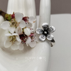 Sterling Silver Oxidised Marguerite Daisy Ring