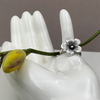 Sterling Silver Oxidised African Daisy Ring