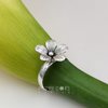 Sterling Silver Oxidised Golden Daisy Ring