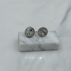 Sterling Silver Oxidised Flower of Life Studs