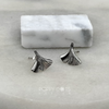 Sterling Silver Oxidised Gingko Studs