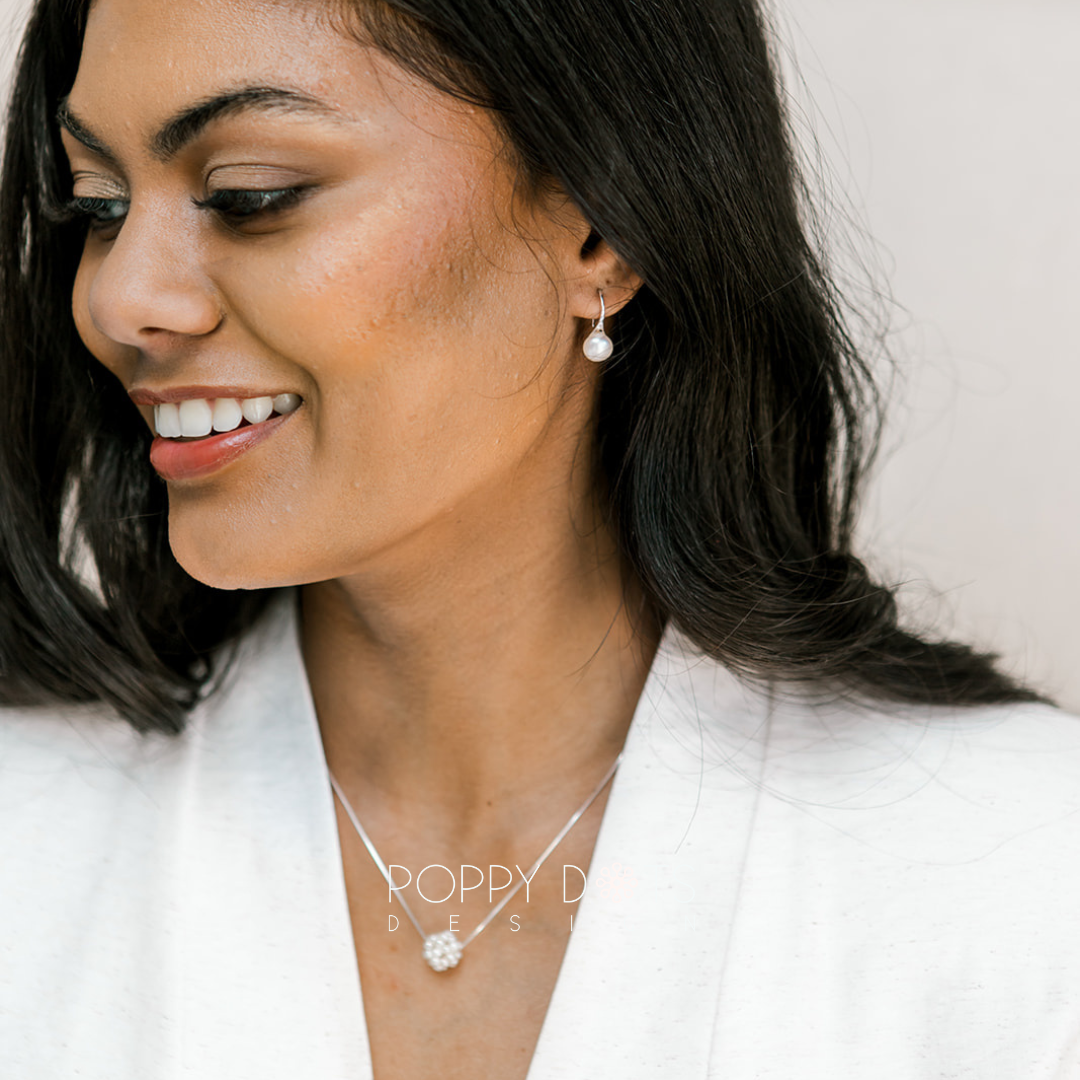 Sterling Silver Elegant Pearl Earrings