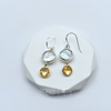 Luxurious Sterling Silver Coin Pearl Citrine Quartz Earrings