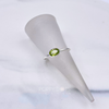 Sterling Silver Peridot Oval Stacking Ring